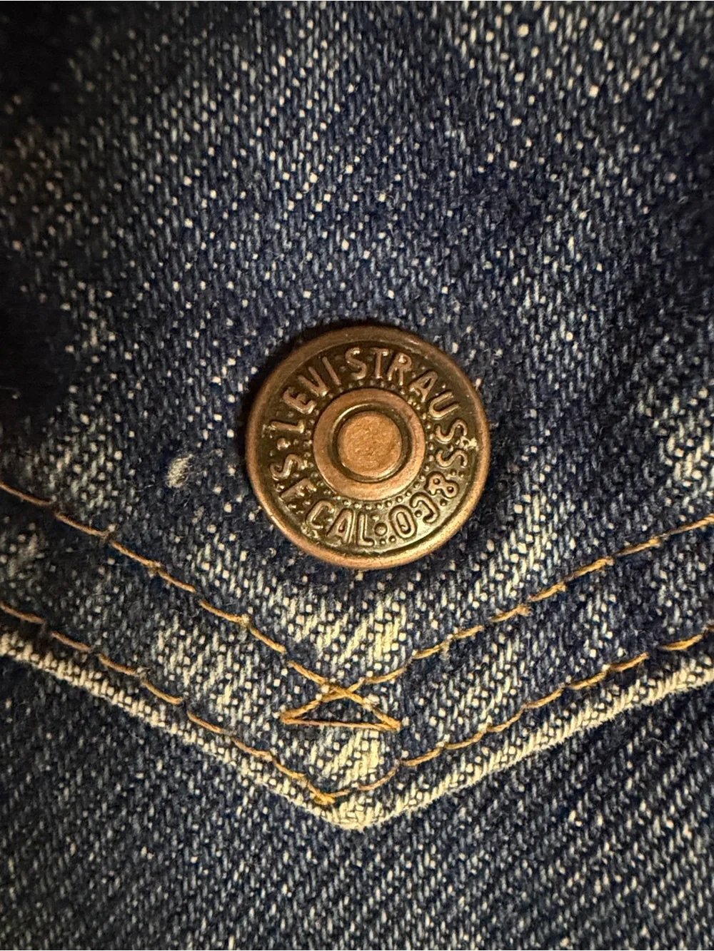 Vintage Levi's Dark Blue Mens Denim Sherpa-Trim Bomber Jacket